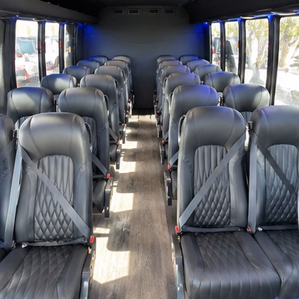 clifton 25 passenger minibus inside