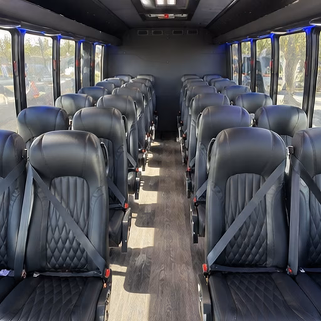 clifton 30 passenger minibus inside