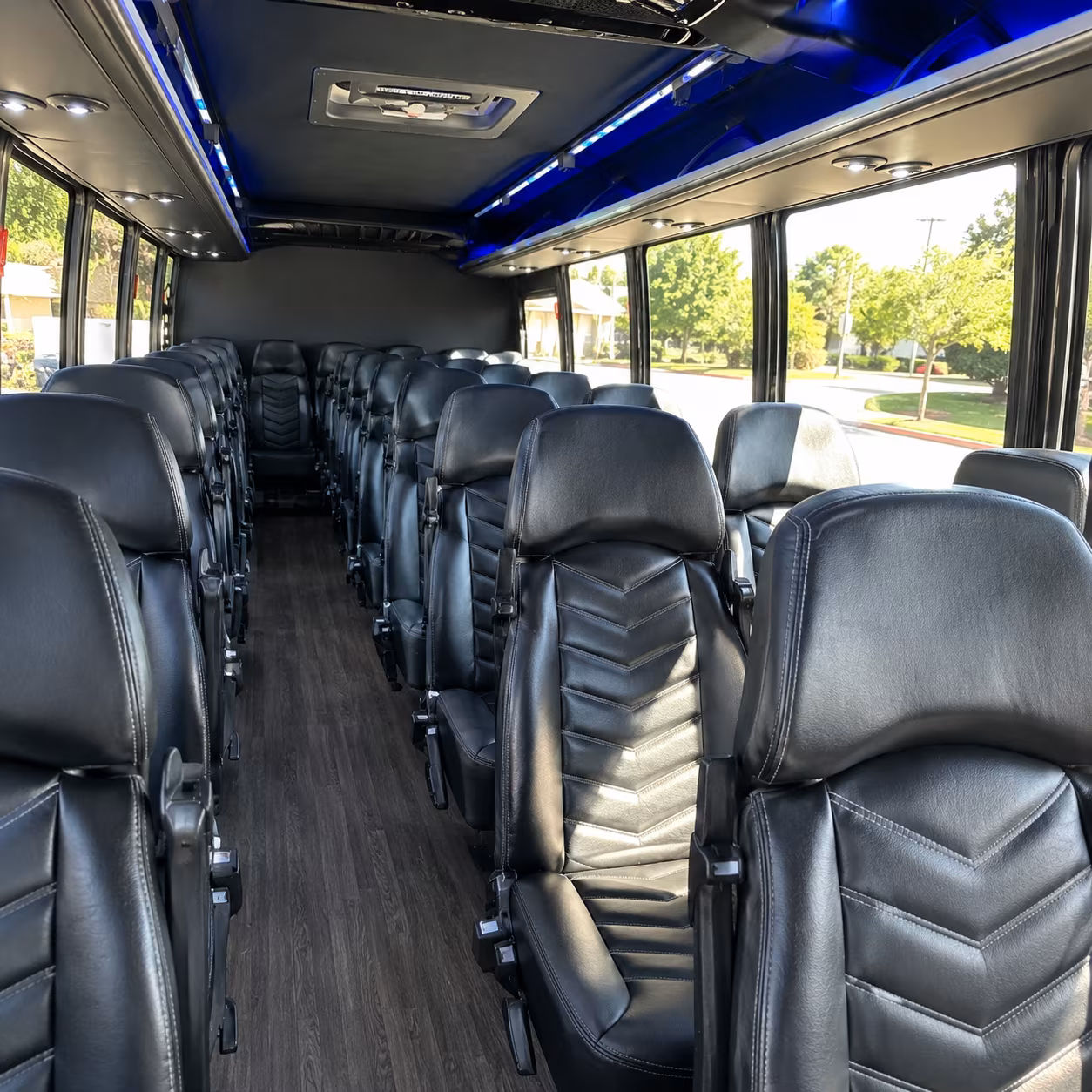 clifton 35 passenger minibus interior