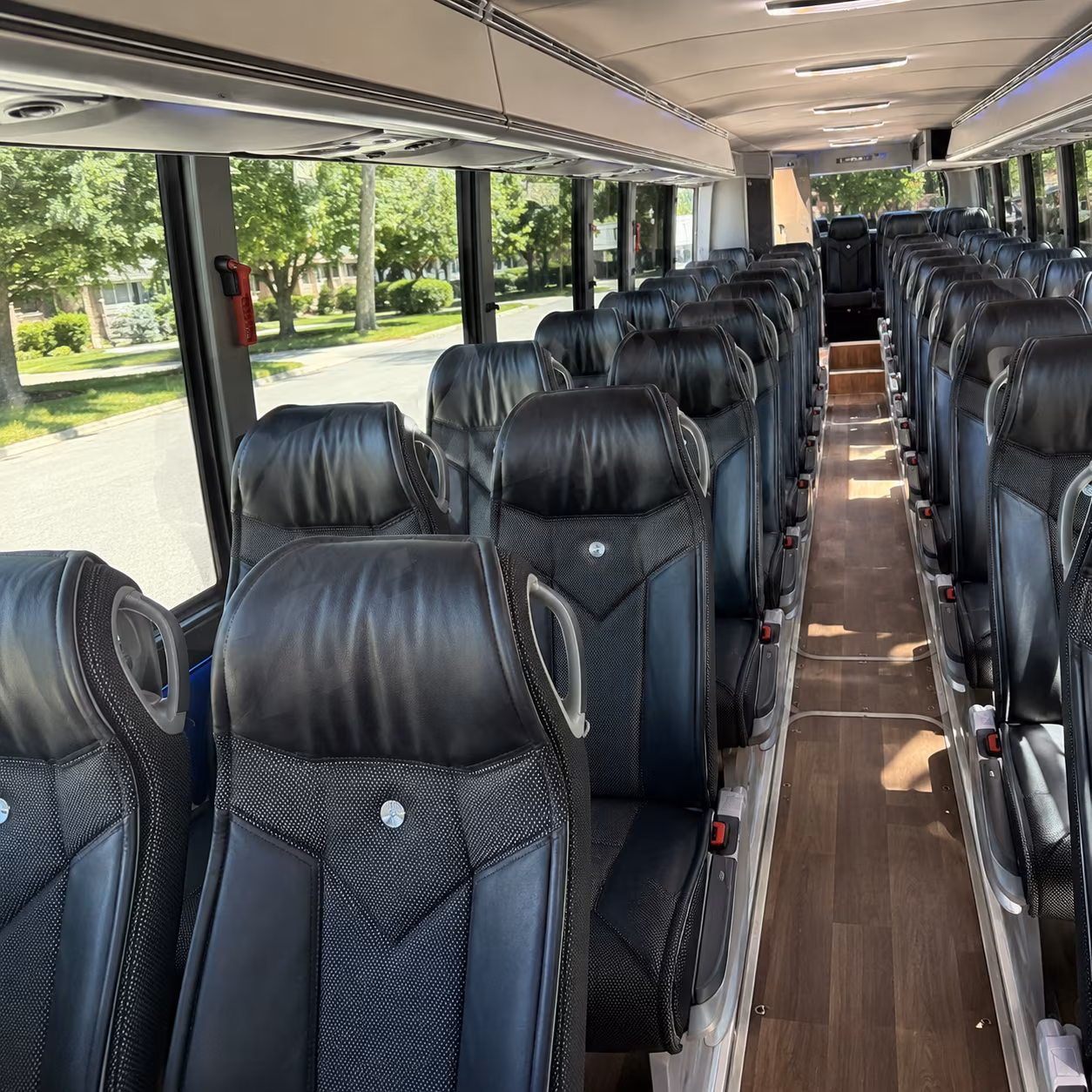 clifton 40 passenger charter bus inside
