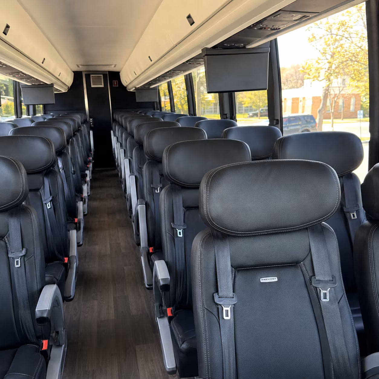 clifton 45 passenger charter bus inside