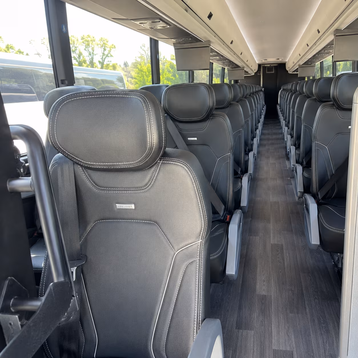 clifton 47 passenger charter bus interior