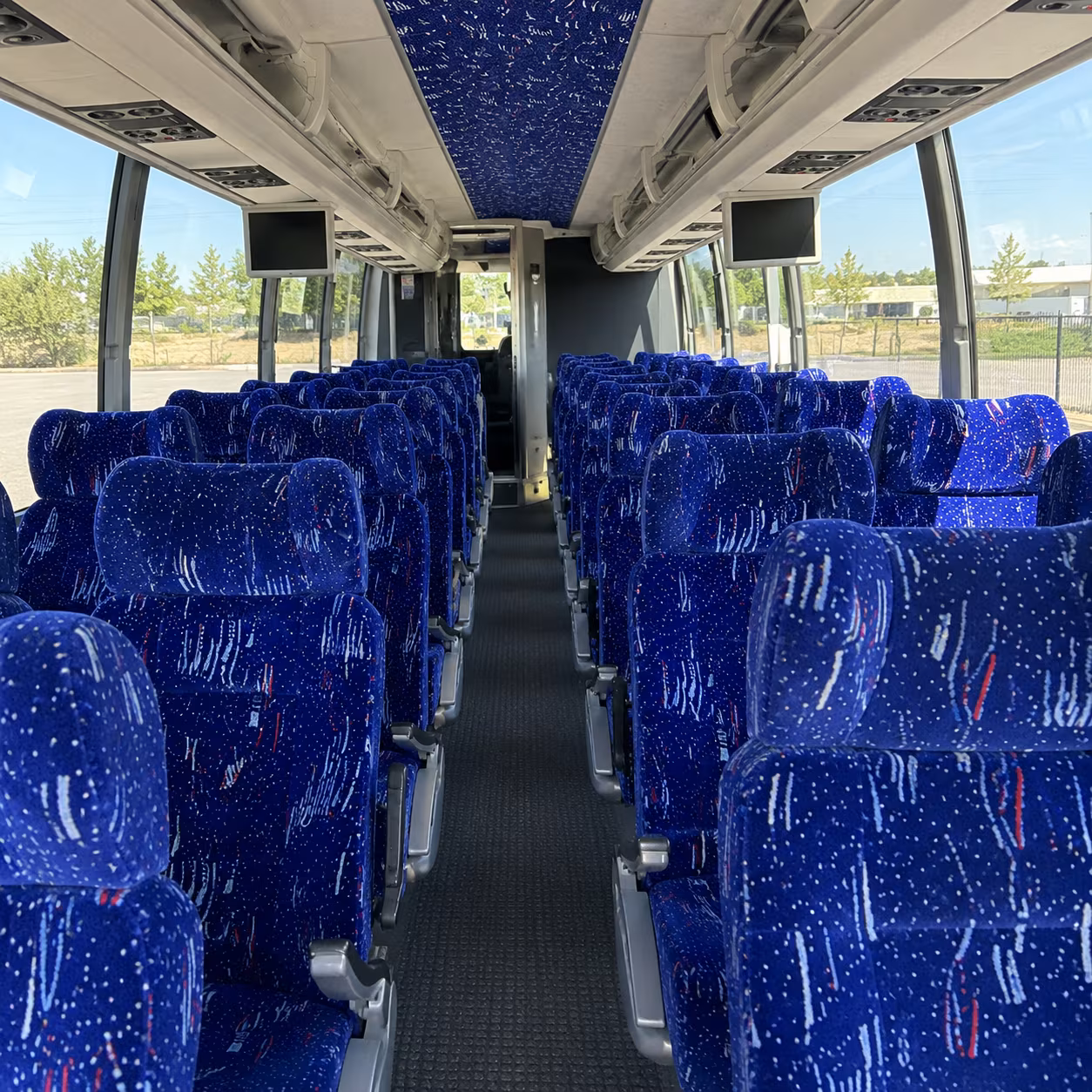 clifton 54 passenger charter bus interior